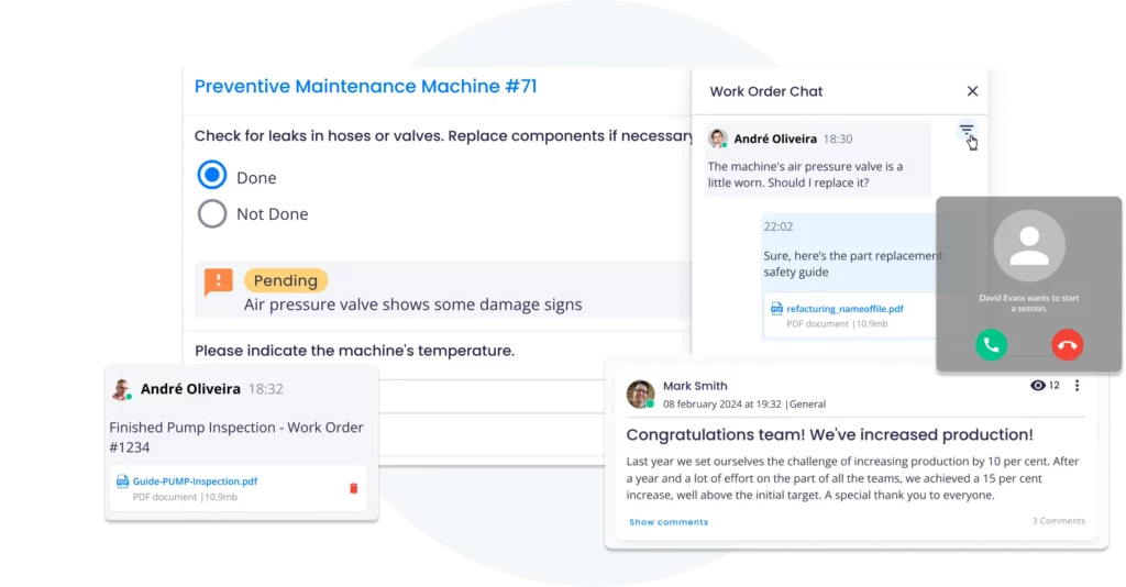 Collaboration in SaaS solution in manufacturing