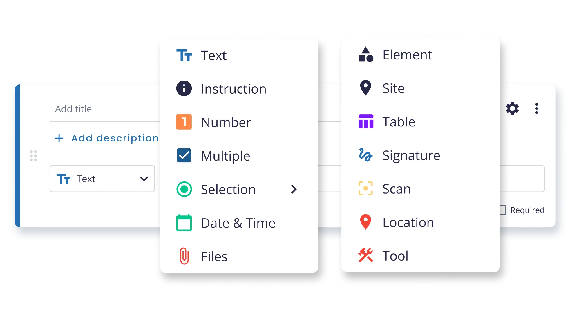 forms and checklists options