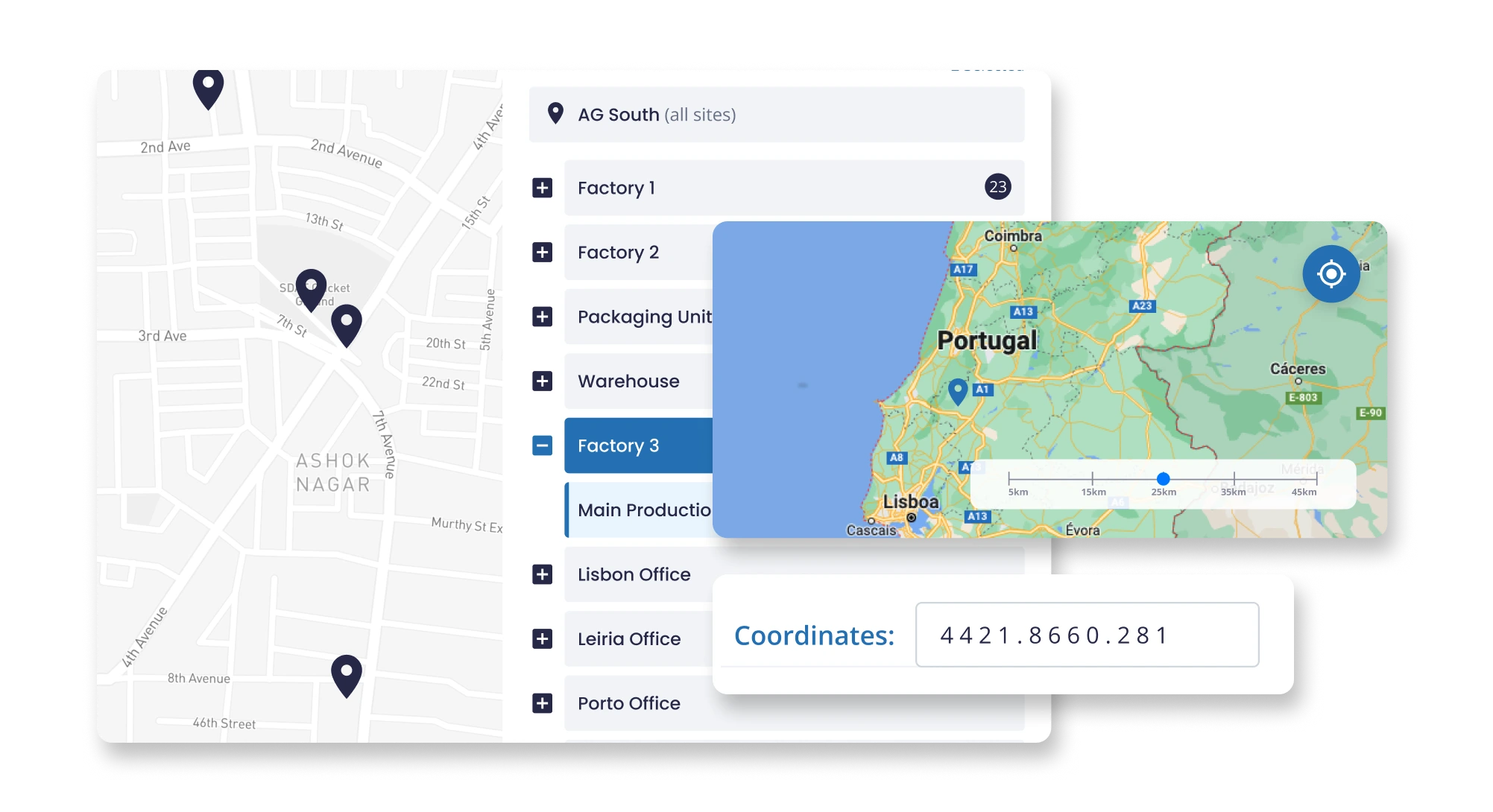 Asset management geolocation