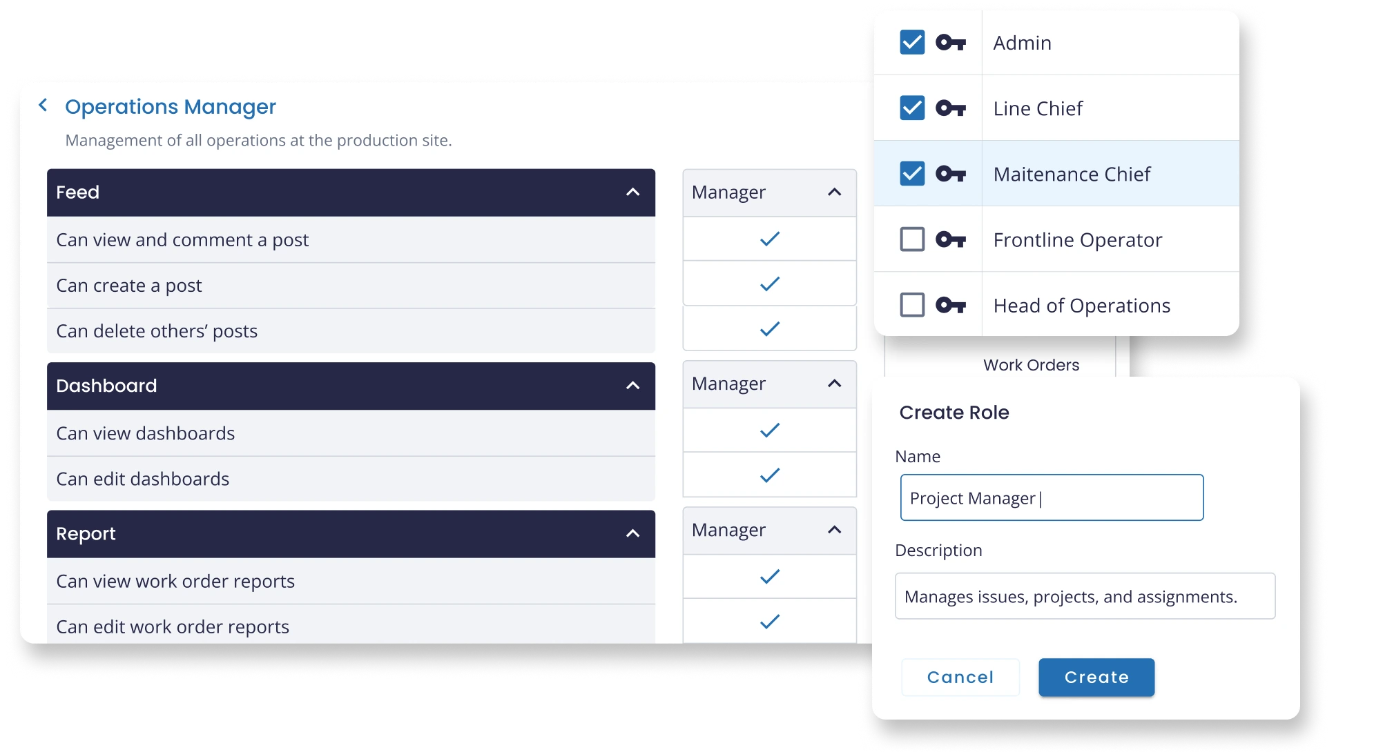 Roles and permissions for team management